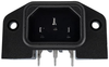 IEC 60320 C14 AC Power Inlet \nAngled Inlet PCB Mount -- 703W-00/54 - Image