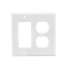 2-Gang 1 Duplex & 1 Decorative Combination Wall Plates, Thermoplastic Standard Size Glossy Finish - 3071 - Suzhou Ele Mfg Co., Ltd.