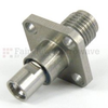 SMA Female (Jack) to SMP Male (Plug) Full Detent 4 Hole Flange Adapter, High Temp, 1.3 VSWR -- SM8841 - Image