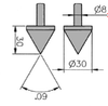 Conical Shaped Jaw Blades for Digi-Circe -- 19402 - Image
