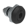 Quarter-Turn Cam Latch, 8 mm Hex Recess, Spring-return Actuator, Sealed, Zinc Alloy, Powder Coat, Black - E5-6-015-TR0 - Southco