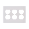 3-Gang Duplex Wall Plates, Thermoplastic Medium Size Glossy Finish - 3023M - Suzhou Ele Mfg Co., Ltd.