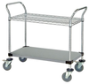 Utility Cart, 1 Wire/1 Solid Shelves, Ss; Height Quantum Storage - 42AC6733 - Newark, An Avnet Company