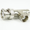 BNC T Adapter Male (Plug)-Female (Jack)-Female (Jack), Nickel Plated Brass Body, High Temp - SM3447 - Fairview Microwave Inc.