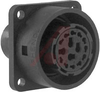 connector,plastic circ,panel recept,front mount,for 14+ground crimp socket cont - 70013512 - Allied Electronics, Inc.