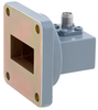 WR-102 to SMA Female Waveguide to Coax Adapter UG-1493/U Square Cover with 7 GHz to 10 GHz in Aluminum, Paint -- FMWCA1037 - Image