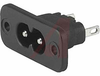 2571 C8 Inlet w/ solid pins (solder terminals) screw on mounting - 70080193 - Allied Electronics, Inc.
