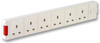 Trailing Socket, 6Way, White; No. Of Outlets Pro Elec - 25M6433 - Newark, An Avnet Company