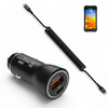 38W Zebra Vehicle Charger with Coiled Cable by AGOZ - AG-QC38W-CAR_ZBR-GBSC - AgozTech LLC
