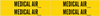 Brady B-946 Black on Yellow Vinyl Self-Adhesive Pipe Marker - 1 1/8 in Height - 3/4 in Character Height - 7 in Length - Printed Msg = MEDICAL AIR - 7184-4 - 754473-90327 - R. S. Hughes Company, Inc.