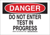 Brady B-555 Aluminum Rectangle White Door, Gate & Pathway Sign - 10 in Width x 7 in Height - TEXT: DANGER - 123617 - 754473-79252 - R. S. Hughes Company, Inc.