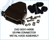 25 Pin Connector Metal Hood Assembly - CVD 0031-HOOD - Visual Sound, Inc.