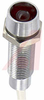Indicator,Pnl-Mnt;LED;Red;80 mcd ;5/16In;Radial Leaded;60deg;Chrome Plated Brass - 70214017 - Allied Electronics, Inc.