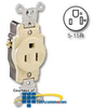 Leviton Side Wired 15Amp 125V Single Receptacle - 5015 - TelephoneStuff.com