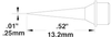 Metcal Smartheat Soldering Cartridge STTC-590 - Conical Tip - 0.52 in Tip Length - 0.01 in Tip Width - STTC-590 - R. S. Hughes Company, Inc.