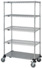 Stem Caster Cart, 4 Wire/1 Solid Shelves; Height Quantum Storage - 42AC5176 - Newark, An Avnet Company