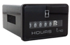 Honeywell Standard ac Hour Meter, rectangle opening, retainer mount, 0.25 in bent blade termination, 100K hours, 216 Vac to 264 Vac operating voltage, 240 V, 50 Hz, faceplate: black with white letteri - 28006 - Honeywell Sensing & IoT