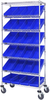 Cart W/ Bin, 7Shelves, 24Bins, Blu; No. Of Bins Quantum Storage - 44AC5744 - Newark, An Avnet Company