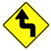Reverse Turn Sign - W1-3 - Traffic Safety Warehouse