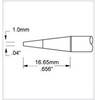 Metcal Smartheat Soldering Tip PHT-653077 - Conical Tip - 0.656 in Tip Length - 0.04 in Tip Width - METCAL PHT-653077 - R. S. Hughes Company, Inc.
