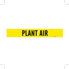 Brady B-946 Black on Yellow Vinyl Self-Adhesive Pipe Marker - 4 in Height - 3 1/2 in Character Height - 24 in Length - Printed Msg = PLANT AIR - 7212-1HV - 754476-81361 - R. S. Hughes Company, Inc.
