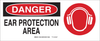 Brady B-120 Fiberglass Reinforced Polyester Rectangle White Personal Protection Equipment (PPE) Sign - 17 in Width x 7 in Height - TEXT: DANGER - 70298 - 754476-70298 - R. S. Hughes Company, Inc.
