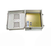 14x12x07 Fiberglass Reinf Polyester FRP Weatherproof Outdoor IP24 NEMA 3R Enclosure, 120-240 VAC Universal Outlet MNT PLT Vented Lid Gray - TEF141207-E0V - Transtector Systems, Inc.