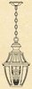 B13420 Medium Augusta Ceiling Lantern - Hanover Lantern, Inc.
