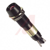 INDICATOR, 9MM LED PANEL MOUNT, BLACK HOUSING, 12VDC, RED - 70081932 - Allied Electronics, Inc.