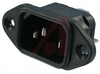AC RECEPTACLE, POWER INLET, 6.3 MM FASTON - 70133304 - Allied Electronics, Inc.