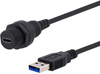 Usb Cable 3.0, Waterproof Type C Female To Type A Male 1M Rohs Compliant L-Com - 99AC3619 - Newark, An Avnet Company