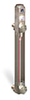 Levelux Standard Steel Liquid Level Gage, 6” Centerline, Back Mount 1/2”-20 with Nuts -- B4916-10600BB1W