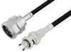 N Male to SHV Plug Cable 100 cm Length Using RG223 Coax - PE3W04051-100CM - Pasternack