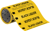Brady B-946 Black on Yellow Vinyl Self-Adhesive Pipe Marker - 8 in Height - 30 in Length - Printed Msg = BLACK LIQUOR with Left Arrow - 41523 - 754476-41523 - R. S. Hughes Company, Inc.