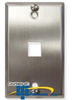 ICC Stainless Steel Wall Plate, 1-Port - IC107FFWSS - TelephoneStuff.com