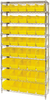 Open Wire Shelving, 9Shelves, 40Bin, Yel; Shelving Unit Type Quantum Storage - 44AC8573 - Newark, An Avnet Company