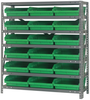 Open Shelving, 7Shelves, 18Bins, Green; Shelving Unit Type Quantum Storage - 44AC8766 - Newark, An Avnet Company