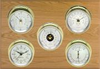 5 Instrument Weather Station - Professional 2S, PVD Brass cases, Silver dials, Oak panel -  - Maximum Weather Instruments