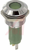 Indicator,Pnl-Mnt;LED;Green;510mcd;19mm;130VAC;Satin Chrome;59.5mm;-25degC;60deg - 70011674 - Allied Electronics, Inc.