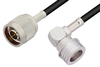 N Male to QN Male Right Angle Cable 36 Inch Length Using LMR-195 Coax - PE3C0059-36 - Pasternack