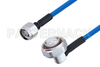 Plenum N Male to 7/16 DIN Male Right Angle Low PIM Cable 12 Inch Length Using SPP-250-LLPL Coax , LF Solder - PE3C4136-12 - Pasternack