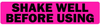 Shake Well Before Using Veterinary Labels - LV-VET-102 - LabelValue