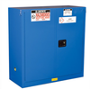 Justrite Chemcor 30 gal Blue Hazardous Material Storage Cabinet - 43 in Width - 44 in Height - 697841-15468 - 697841-15468 - R. S. Hughes Company, Inc.