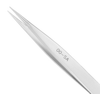Excelta Three Star Utility Tweezers 00-SA - Stainless Steel Straight Medium Point Tip - 0.02 in Tip Width - 4 1/2 in Length - 0.01 in Thick - EXCELTA 00-SA - R. S. Hughes Company, Inc.