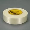 3M Scotch 8916V Clear Filament Strapping Tape - 108 mm Width x 55 m Length - 6 mil Thick - 64279 - 051115-64279 - R. S. Hughes Company, Inc.