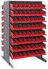 2 Side Sloped Rack, 16Shelves/128Bin/red; Shelving Unit Type Quantum Storage - 44AC6337 - Newark, An Avnet Company