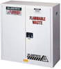 Justrite 30 gal White Hazardous Material Storage Cabinet - 43 in Width - 44 in Height - 697841-11336 - 697841-11336 - R. S. Hughes Company, Inc.