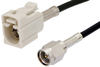 SMA Male to White FAKRA Jack Cable 36 Inch Length Using RG174 Coax - PE39199B-36 - Pasternack