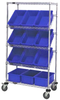 Open Wire Shelving, 5Shelves, 12Bin, Blu; Shelving Unit Type Quantum Storage - 44AC7977 - Newark, An Avnet Company
