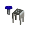 PC Terminal w/ Screw-Unassembled, Blue - 8191-5 - Keystone Electronics Corp.
